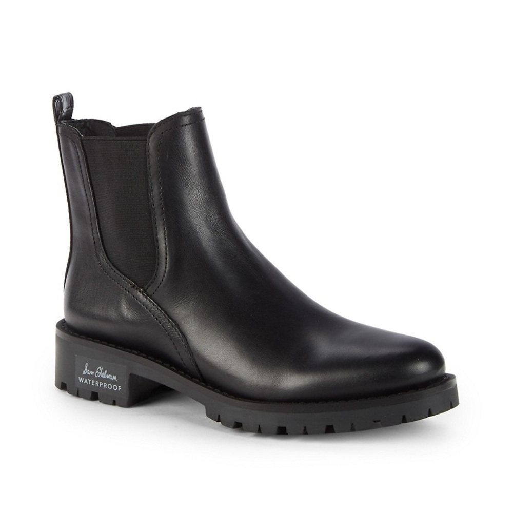 Sam Edelman Jaclyn Black Leather Chelsea Boots